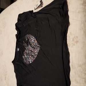 Torrid active black heart silver 4X